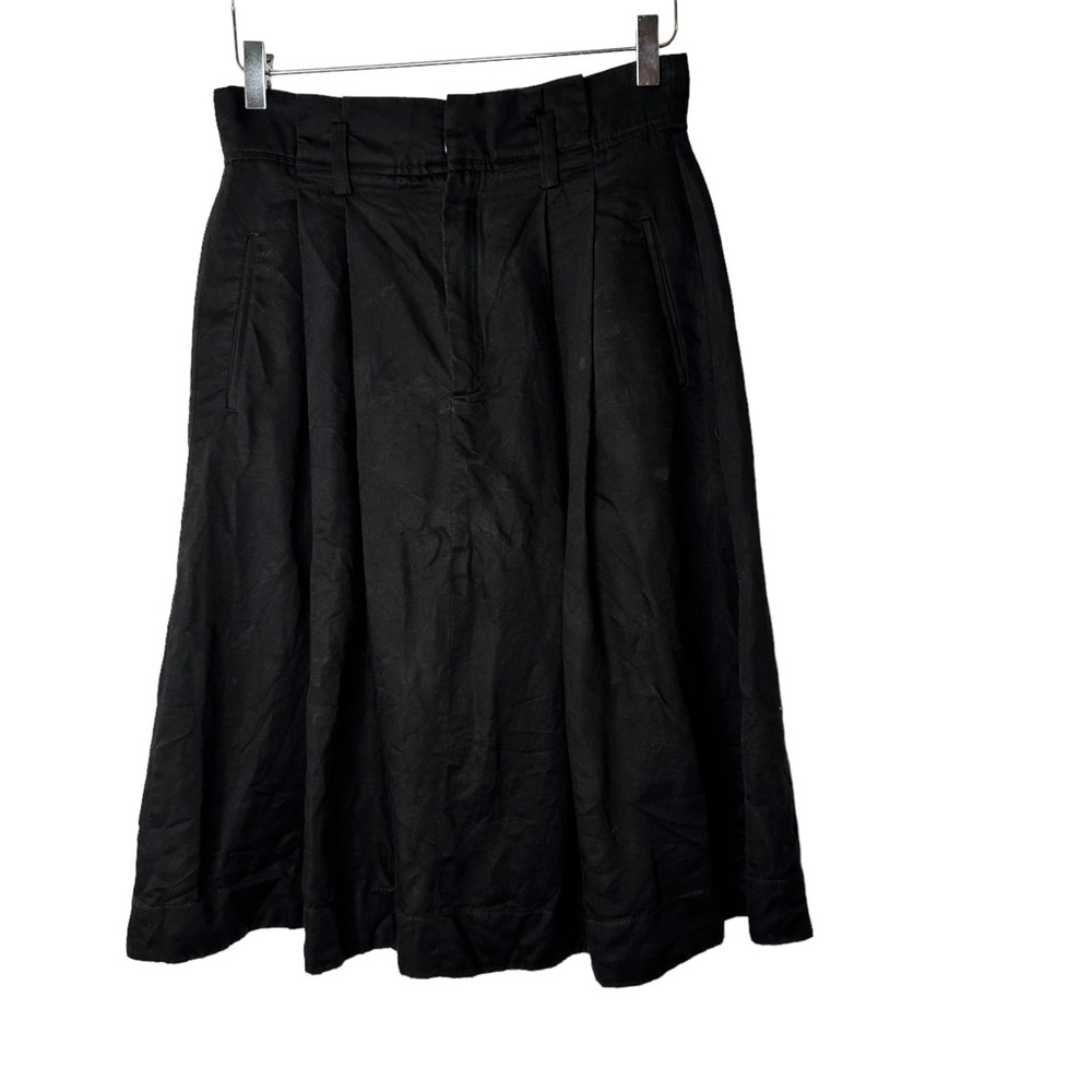 Massimo Dutti Black Linen Full Flowy Skirt Size 8